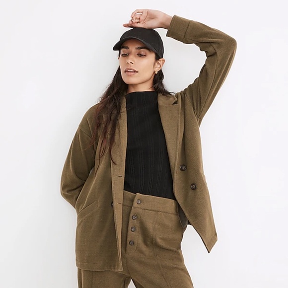 NWT Madewell Brushed Redford Blazer in Plaid - Picture 1 of 8